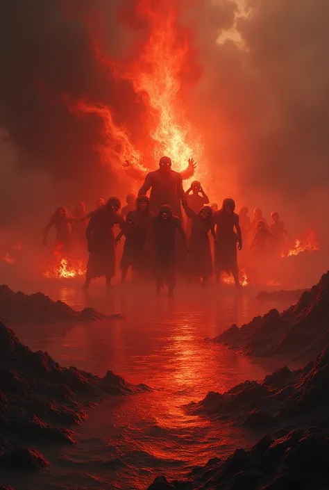 Image of souls in the lake of fire