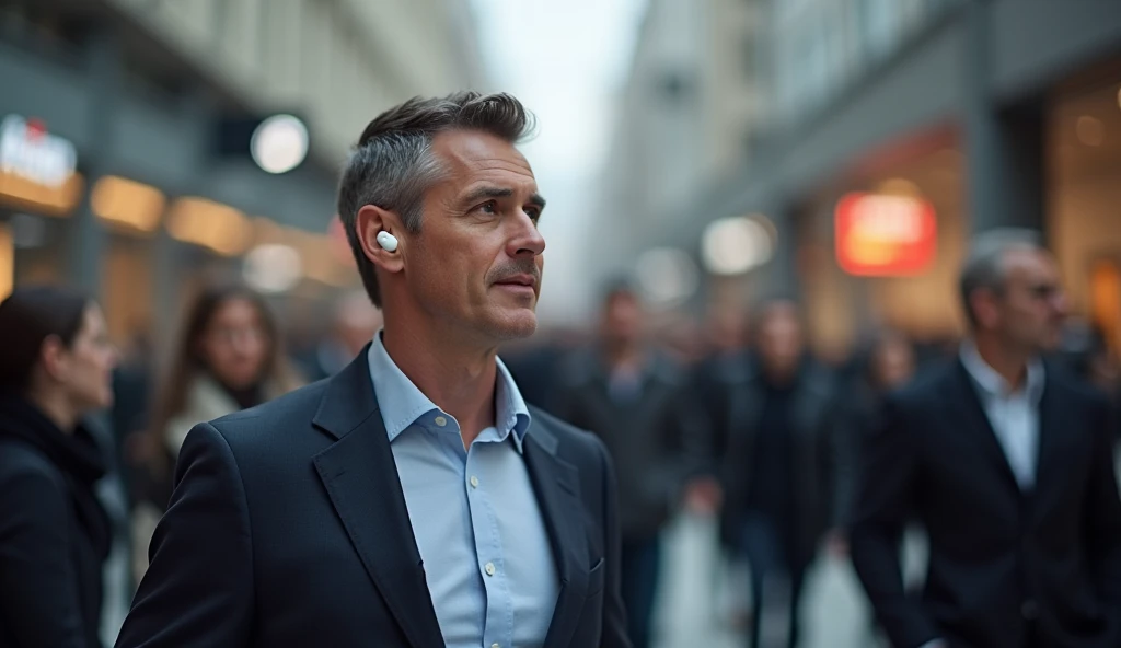 One Men use AirPods in public 