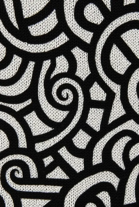 Make me a pattern print for clothing. Black and white Coogi style qaurle reaff pin lins outl ine 30 style