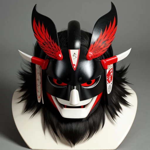 Beautifully nightmarish japanese tengu mask 