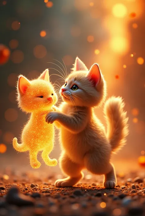 A cat dancing with pomni on fire