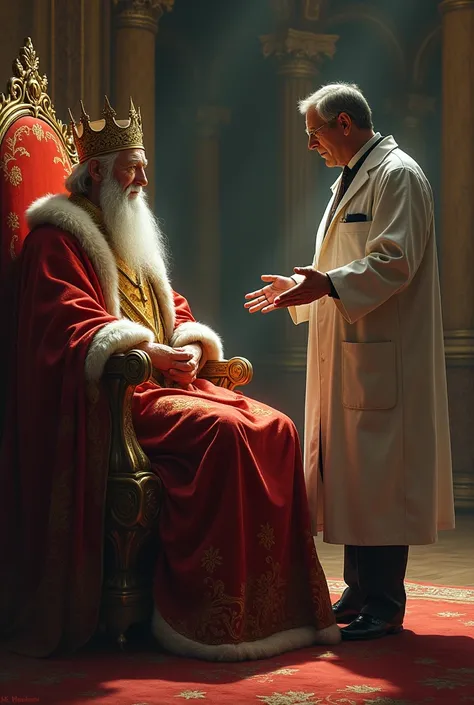 A king who is losing his eye sight is approached by a doctor