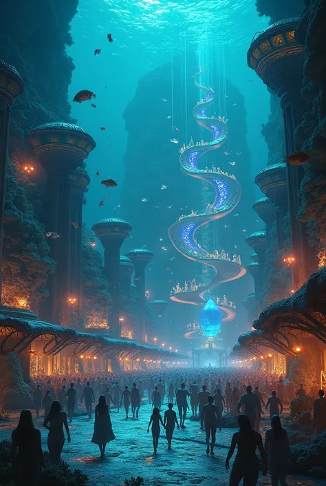 Underwater city, New Year festival