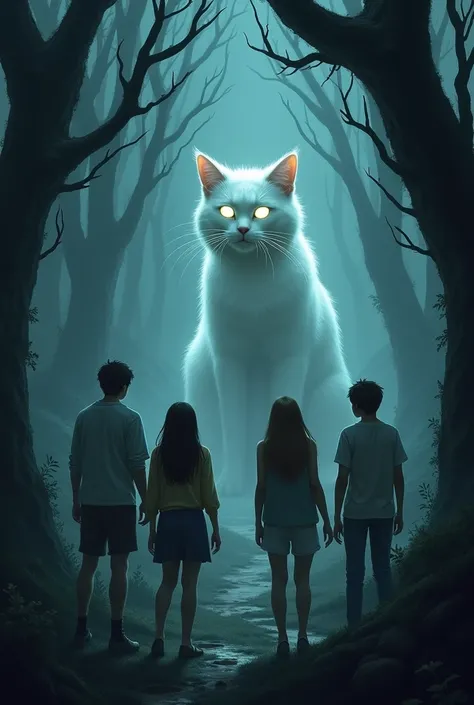 Horror Forest एक बार कुछ दोस्त जंगल में घूमने गए। वहां उन्होंने एक अजीब सी white cat सफेद बिल्ली देखी, जिसकी आंखें चमक रही थीं।