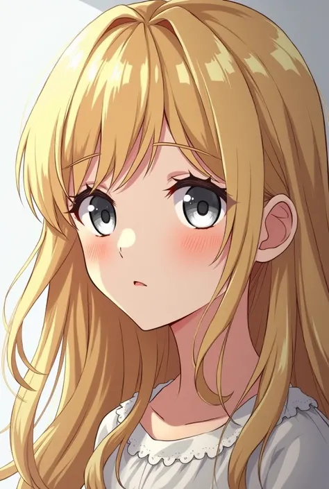  A MIXED-RISE BLONDE PRE-ADOLESCENT WITH GRAY EYES, BEAUTIFUL GERMAN WOMAN WITH LONG HAIR . anime illustration