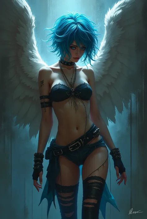 Play Jinx from the Arcane series from LEAGUE of Legends like Alexandre Cabanels famous painting of the fallen angel 