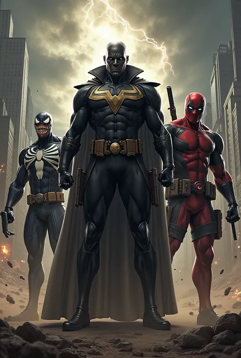 Black Adam, venom, Deadpool Team