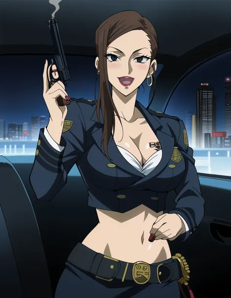 score_9, score_8_up, score_7_up, source_anime,
kiwakomakinaflugel, kiwako makina flugel, large breasts, brown hair, black eyes,
ear piercing, long hair, blush, lipstick,Hot girl, baddie, smoking, sensual, attractive ,bar
background, inside bar,indoors, cit...