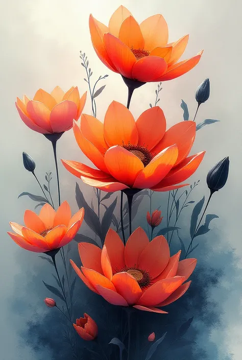 abstract flower art