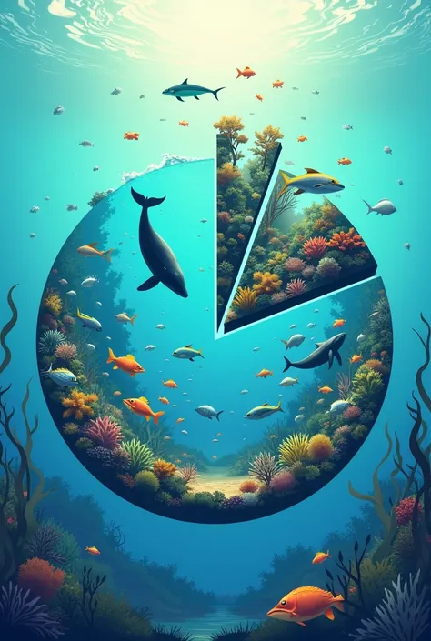 Pie graph of betterment in aquatic life