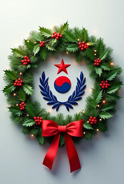 Draw a Christmas decoration on the Korea Joint Chiefs of Staff logo