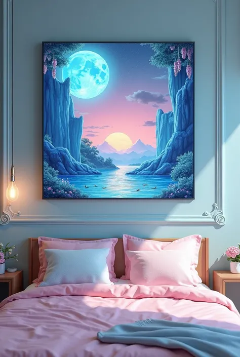 Aesthetic wall paper art for my bedroom, Im a girl. Something cool colours 