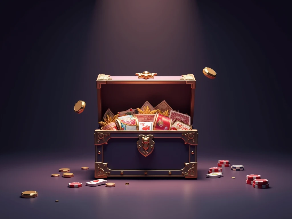 Font and text   "SYNC case "   add some kind of chest open with gifts casino slots and money add minimalism
 4k quality,  sophisticated minimalism , beautiful figures use purple, black and white 