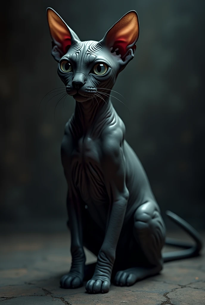 Raise a black sphynx cat