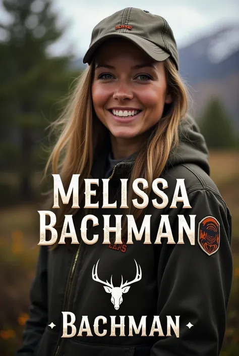 Melissa bachman name logo 
Hunting logo name logo