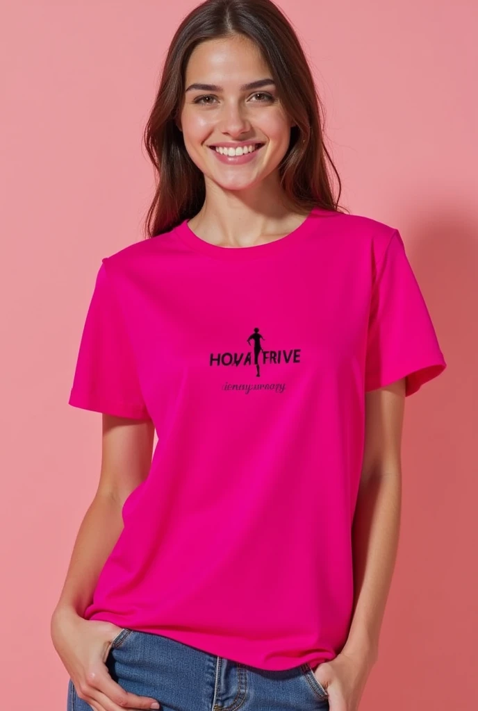 MYHOMEmart only printing in t shirt, t shirt color darkpink 