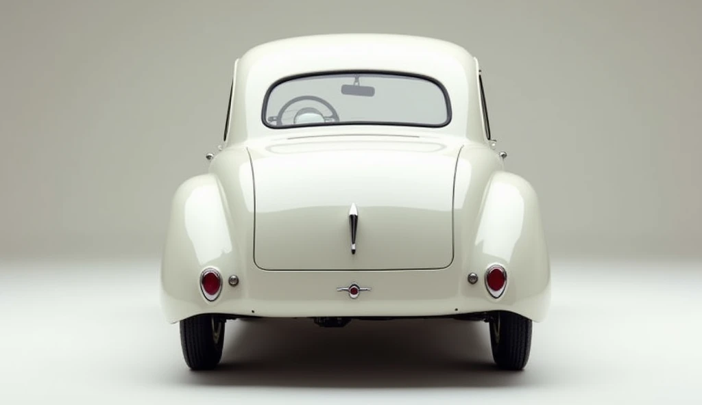 In white color New fiat topolino car in back view