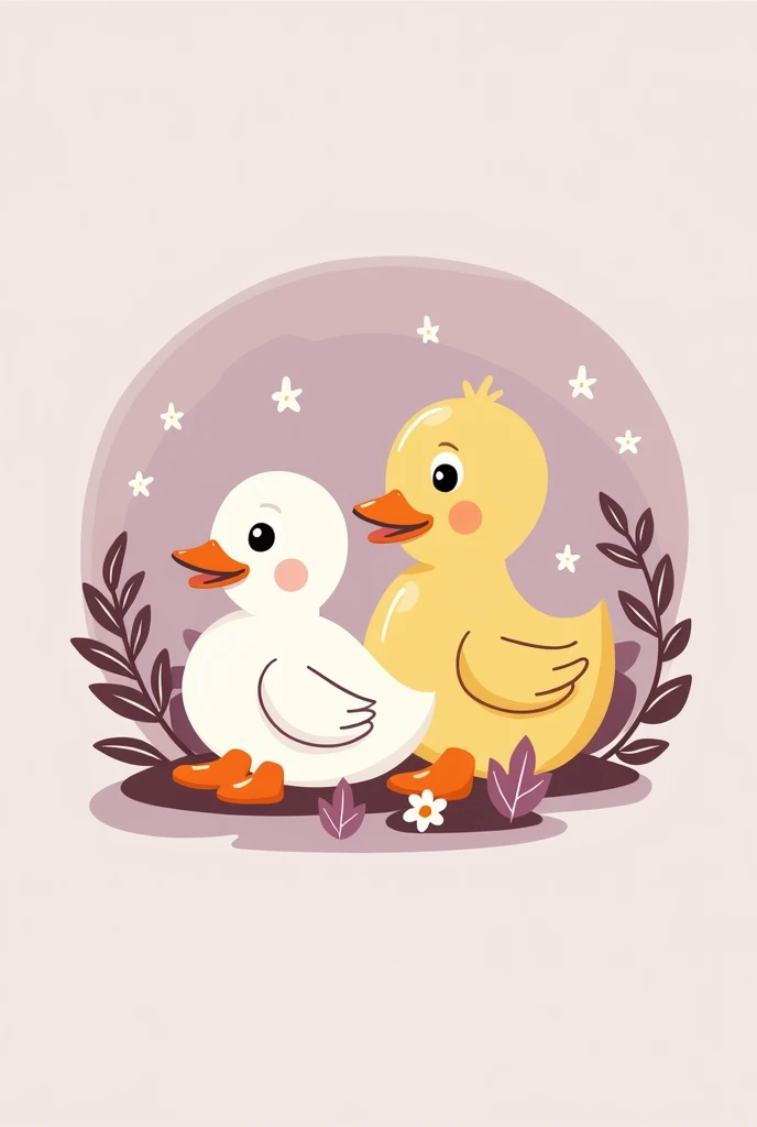  Can you make me a logo design for the business tele asin by mama yumna  ? I sell salted tels ,  I want the design to be a combination of the duck and the duck with a pastel purple background and plus a little picture of foliage