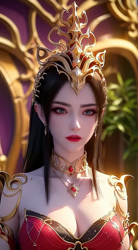 "An extremely beautiful queen,(best quality,4k,highres,masterpiece:1.2),ultra-detailed,(realistic,photorealistic,photo-realistic:1.37),beautiful queen,royal costume,sparkling crown,colorful gemstones,golden scepter,elegant pose,garden background,soft light...