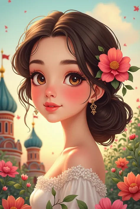 Russian beautiful girls cartoon pic 