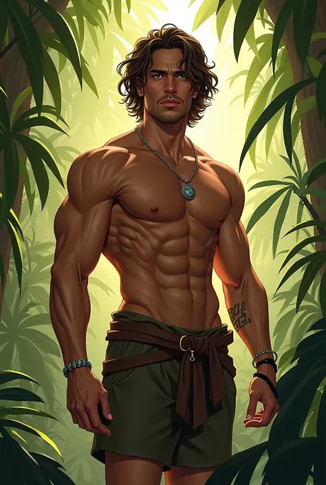 Tarzan muscular handsome gay