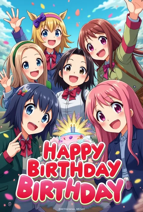 Happy birthday video in the name of Manga 