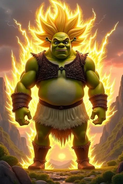 Shrek as super saiyan