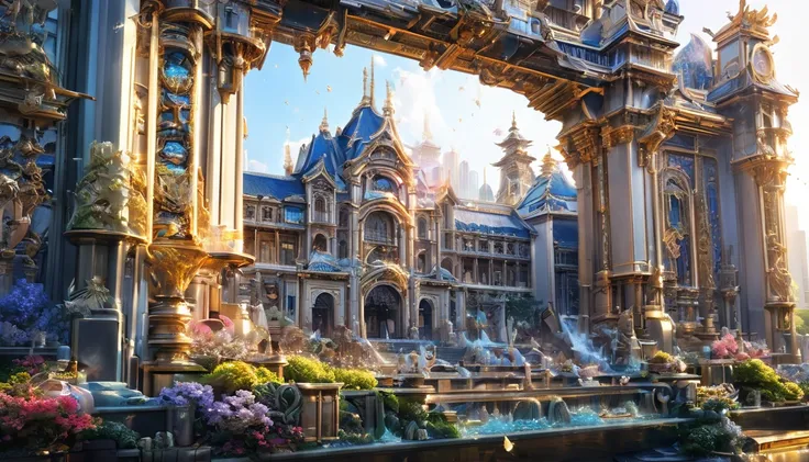 (( top quality )),( super high res),(Super detailed新しい),( detailed explanation),(( best CG )),( Best Artwork ), Ultra Precision Art,Wonderful New Art,( surreal)、Western-style castle、Metropolis、Modern、