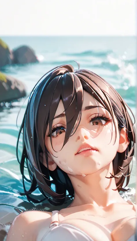  Anime Woman ,  Mikasa Ackerman,  Stomping of feet on face, straddling on face, Forcibly push someone elses face into the water, looking down, Point of View Shot