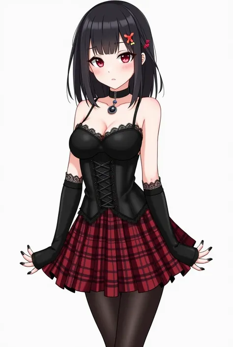 -Name: Emi Amari 
-Gender: Female
-Appearance:
+Chest-length Black Straight Layered Hair With Bangs 
+Dark Red Siren Eyes 
+Fairy-Side Rose Hairpin
+Pale Skin
+Plain Black Choker Necklace
+Black Spaghetti Strap Tank Top
+Black Lace Full Cup Bra
+Black Cors...