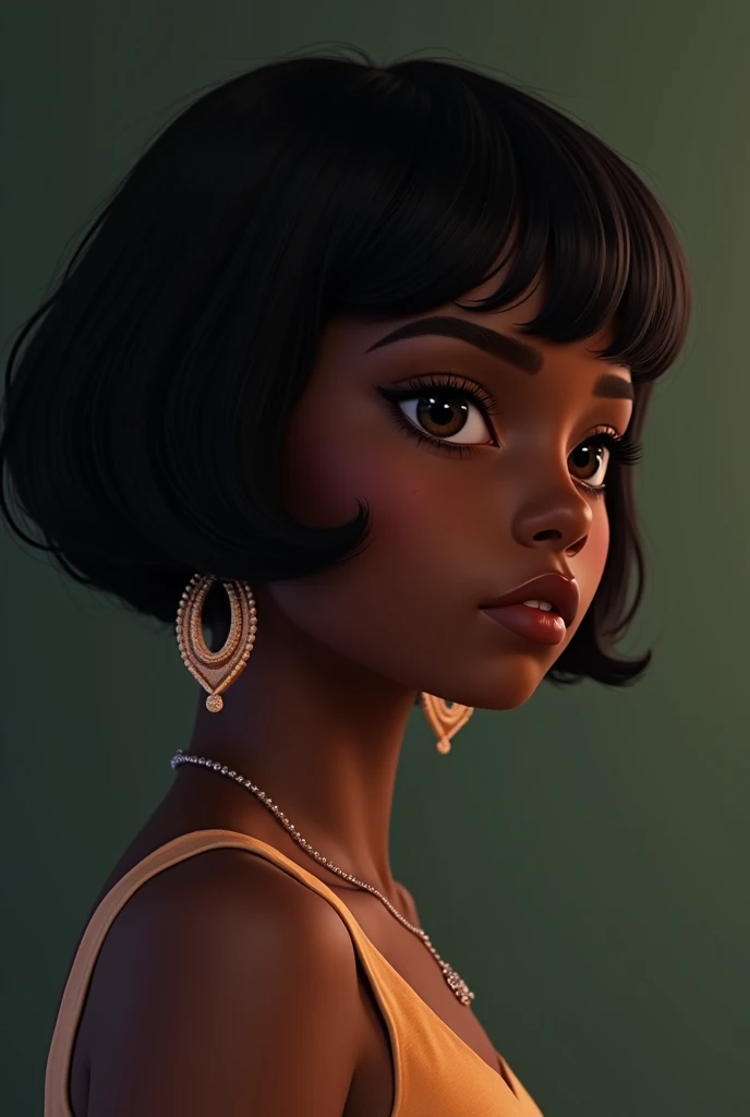 ((RAW Photo), absurd, (absurdresolution)), masterpiece, best quality, (Extremely detailed 8k unity CG wallpaper), (best illustration), (best shadow), Realistic lighting, beautiful detailed glow, (()), girl, short black hair,dark nigerian girl, accessories,...