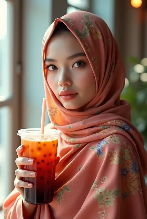 Big boba hijab chick