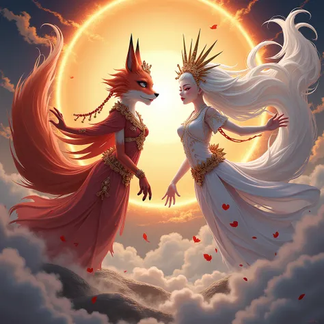 Chinese vixen spirit Su Daji from Fengshen Yanyi versus  Japanese Goddess Amaterasu 