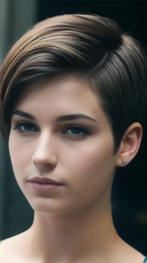 Color photo of a 25-year-old Cohen man with stylish short hair, focus on her face.