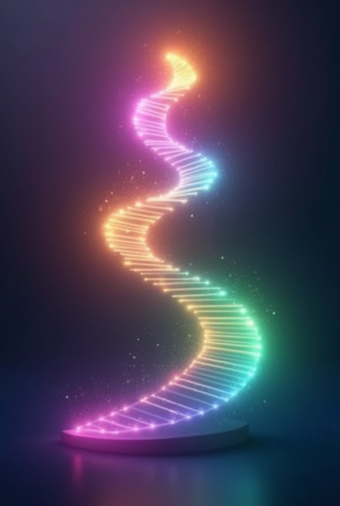 A glowing 3D upward spiral in the background, symbolizing growth.  Colors range from a darker shade at the base to a vibrant gradient at the top ( like dark purple to gold or deep blue to neon green ).
