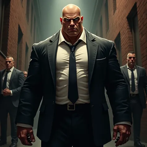  50-year-old man ,  piercing eyes, mafia, Chest and hard, , strong chest, big body, heavy muscular, angry, hulk body , antethick arms,  thick legs, thick arms, strong arms, big muscles,  Muscle and muscular build . (dressed in formal clothes,  open upper p...