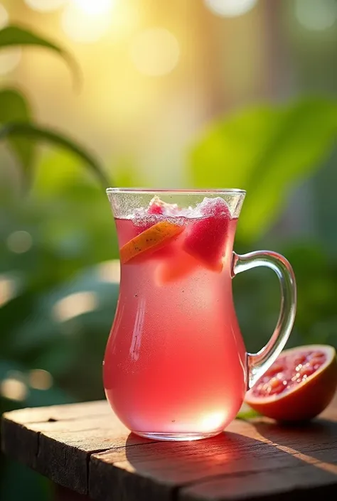 Pink guava mix pasion fruit tea