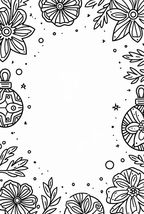 Create for. me simple thick black and white drawing line of size 8.5x 11 inches for my colouring book for s between 3 to s, s painting and decorating ornaments.
