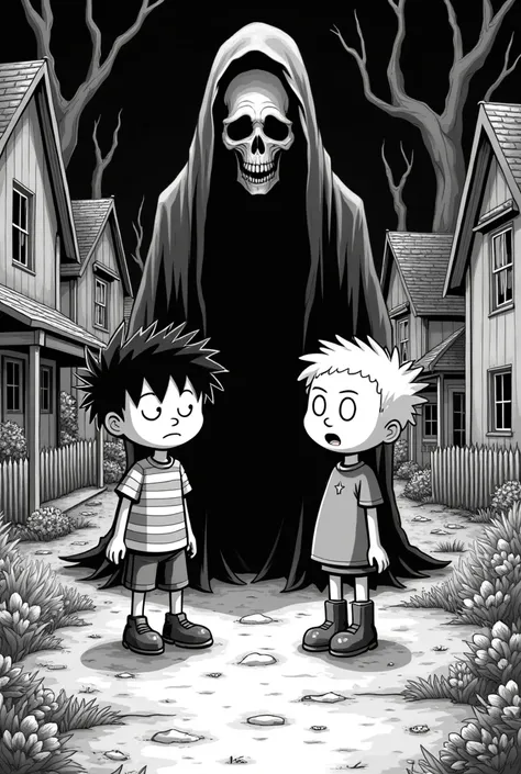 In the style of Junji Ito, Junji ito Manga type image, The Grim Adventures of Billy and Mandy