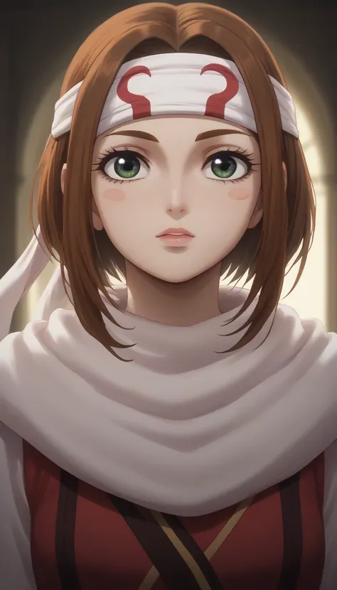 (1girl, ochaco uraraka, beautiful detailed eyes, beautiful detailed lips, extremely detailed face and eyes, long eyelashes, kyoukai cowl headband, intricate details, soft lighting, cinematic lighting, warm color palette, digital painting, concept art, high...