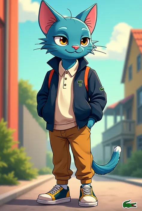 Gumball Watterson wearing Lacoste clothes and TN shoes