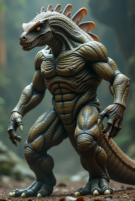 Krypton dinosaur alien with human arms and legs super strong
