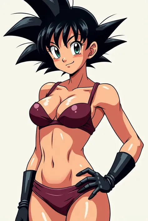 a cartoon image of a woman in a bikini top and gloves, bulma from dragon ball, saiyan girl, cell shaded adult animation, dragon ball style, toriyama akira, akira toriyama style, inspired by Akira Toriyama, akiri toriyama, dragon ball artstyle, y 2 k cuteco...