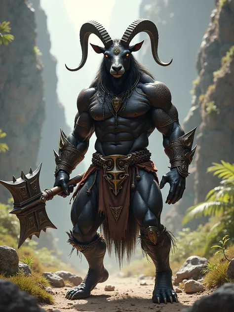 Goat Dark-skinned male warrior