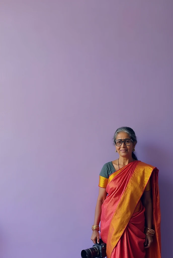 Create an image in a ratio 9:16 . The picture should Contains the top right corner with a old kerala lady aged near 35 years old wearing saree along with pentagon spectacle.And bottom left cornor a Kerala beautiful girl who looks 25 years old  carrying a v...