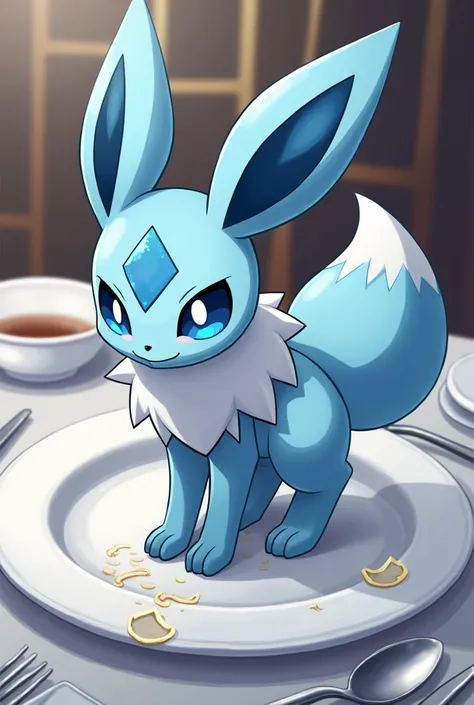 Glaceon pooping in my plate