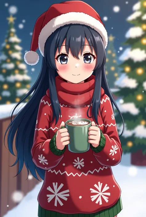  Hinata Hyuga in Christmas clothes, change only colors and clothes 