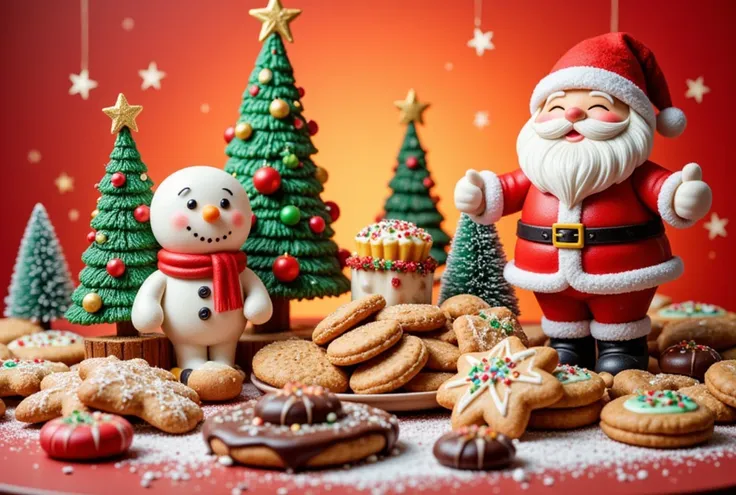  Christmas料理,  s向け,  Christmas,  s, cookie,  gingerbread,  chocolate, mini tree , Santa, Star,  bright , pop,  Decorations 