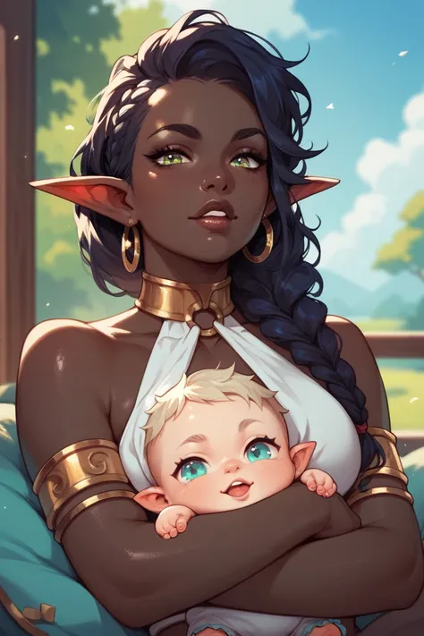 baby baby with black skin elf 