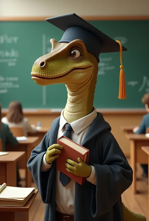 Dinosaur with a scholarship to study 